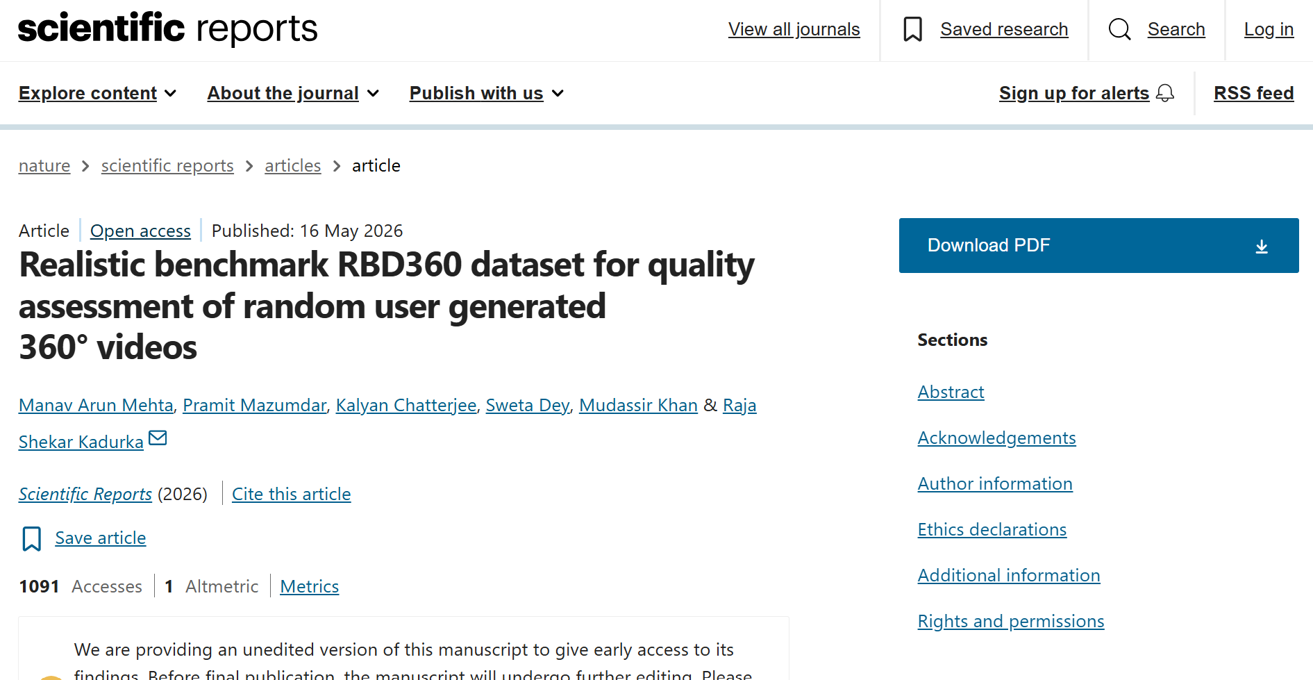 RBD360 Dataset Paper